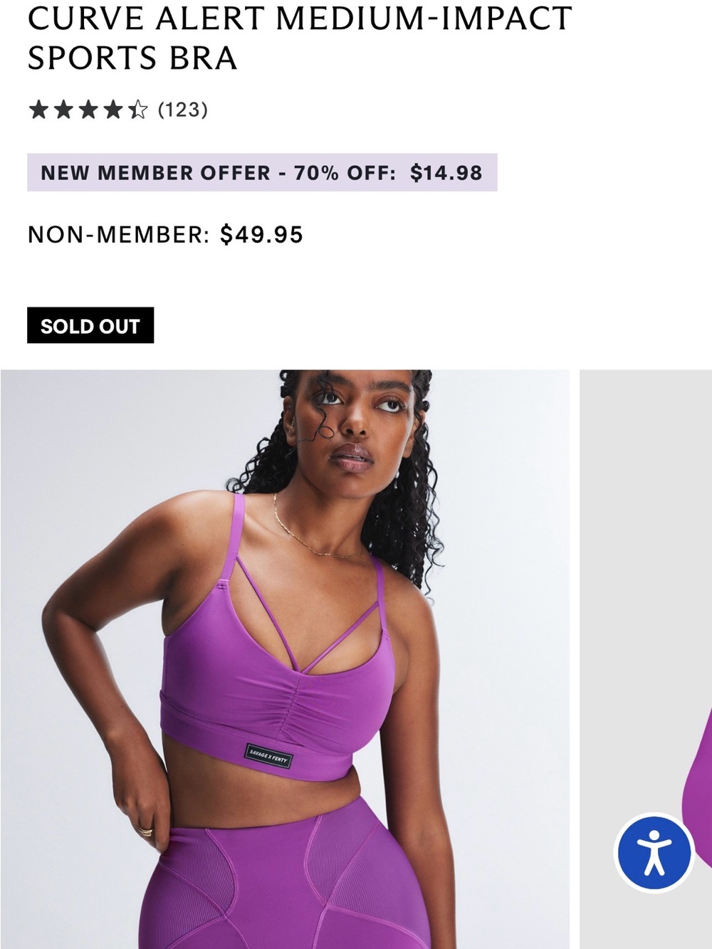 Savage X Fenty CURVE ALERT MEDIUM-IMPACT SPORTS BRA - Picture 3 of 9